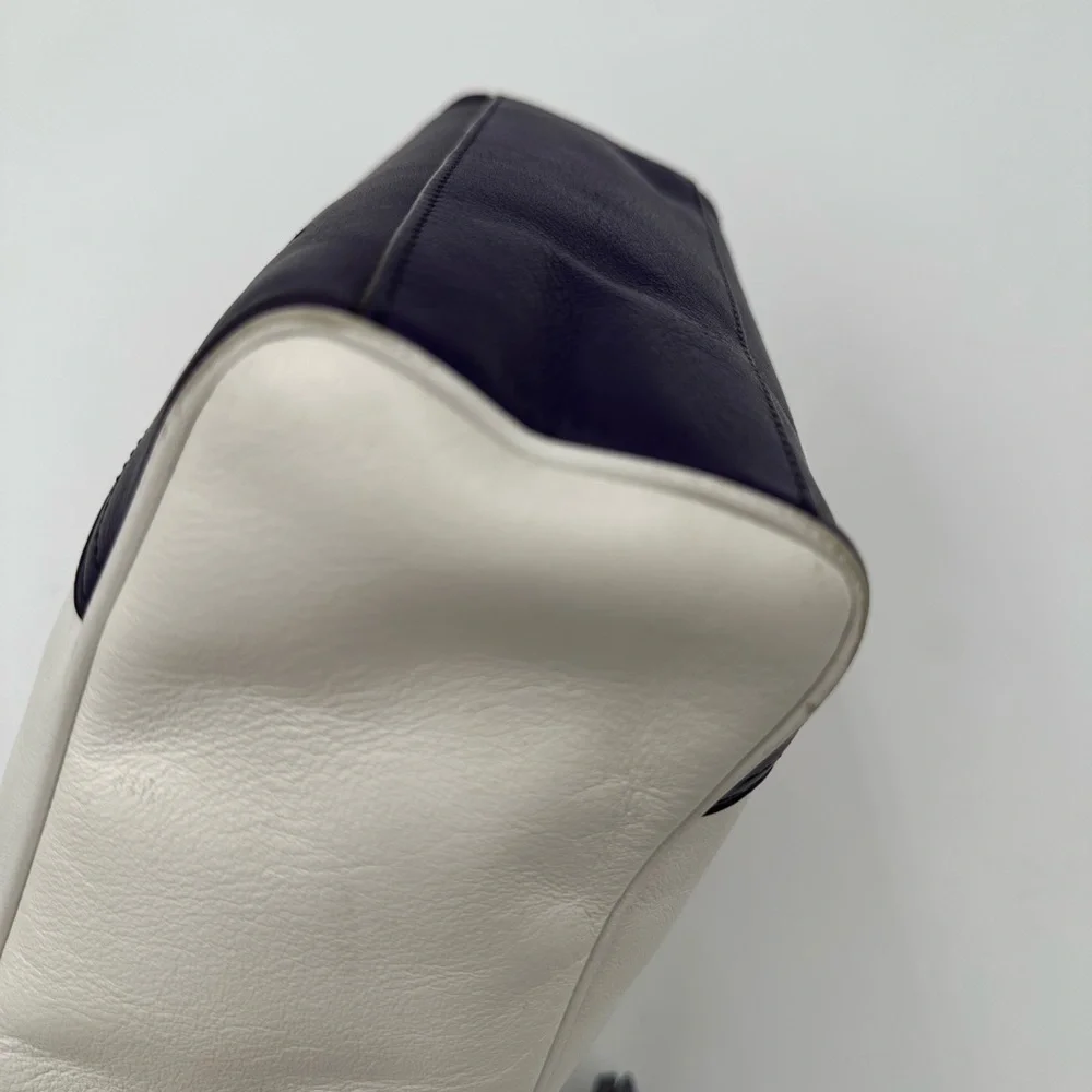 Coach Mini Tanner 48878 Chalk & Purple Colorblock Leather Crossbody - Picture 3 of 11
